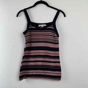 LOFT Sweater Striped V Neckline Tank Top